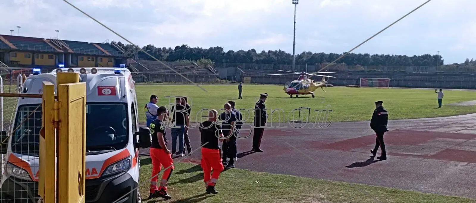 Grave incidente in motocross a Gioia Tauro, giovane trasportato in elisoccorso al Gom di Reggio