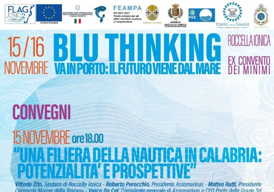 Roccella, al Convento dei Minimi l’evento “Va in Porto – il futuro viene dal mare”