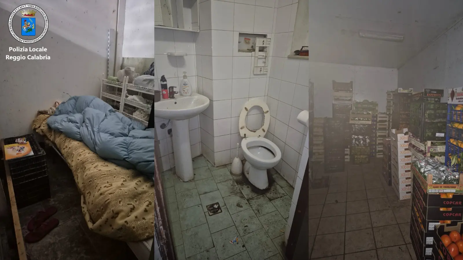 Frutta e verdura avariata e conservata tra melma e giacigli: sequestrato in centro a Reggio negozio degli orrori