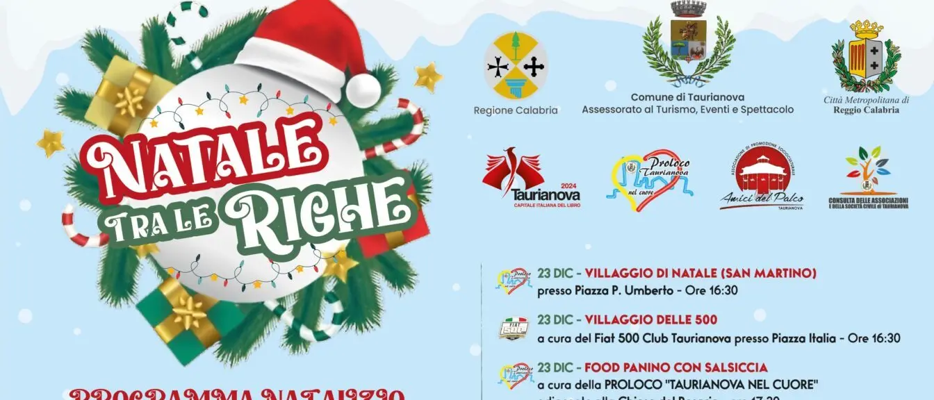 Taurianova, varato il cartellone “Natale tra le Righe”