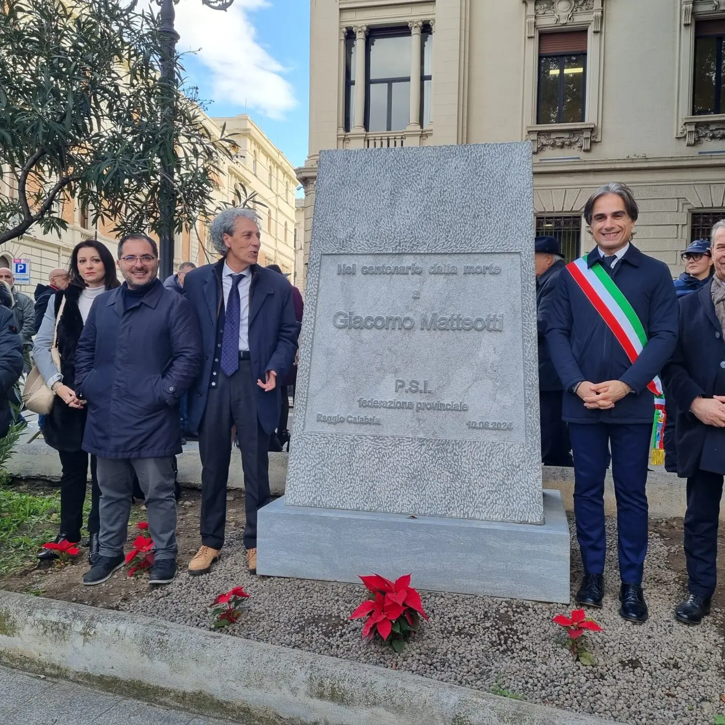 Inaugurata la stele commemorativa dedicata a Matteotti