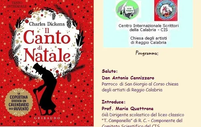 Reggio, il Cis promuove la conferenza \"A Christmas Carol (Ballata di Natale)\"