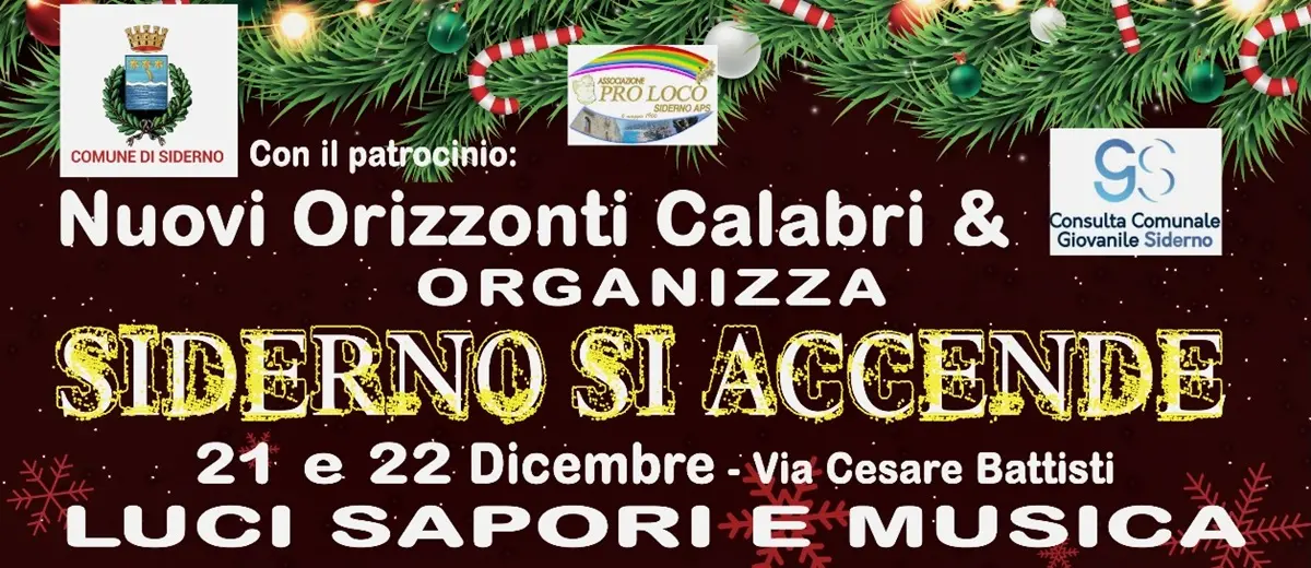 Siderno si accende all'insegna di tradizione, musica e magia del Natale