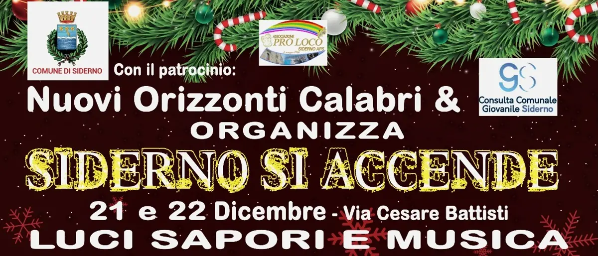 Siderno si accende all'insegna di tradizione, musica e magia del Natale