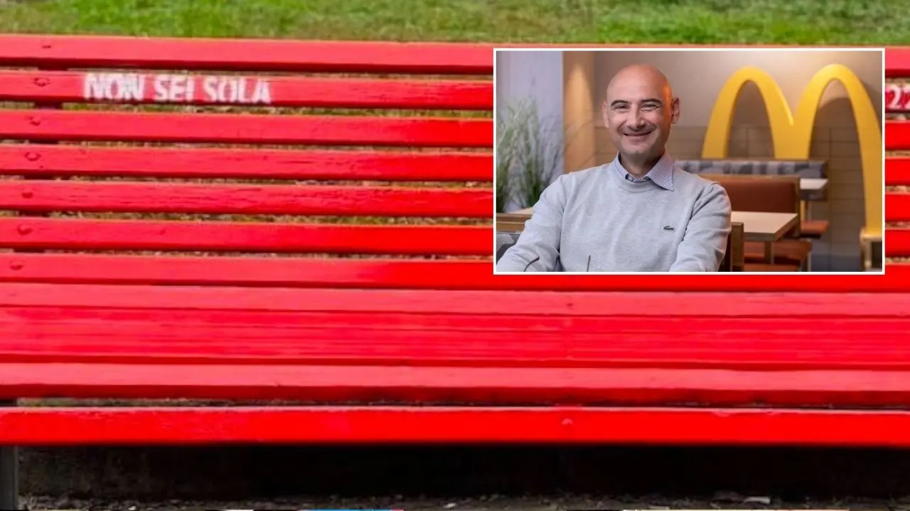 Gioia Tauro, McDonald’s contribuisce alla lotta contro la violenza di genere donando una panchina rossa