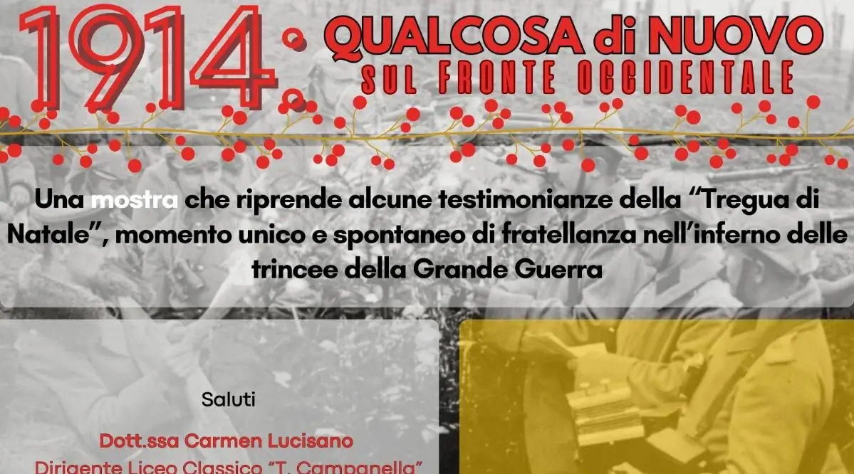 La mostra “1914. Qualcosa di nuovo sul fronte occidentale” al Liceo Tommaso Campanella