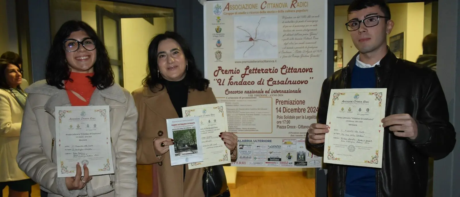 Menzione speciale per il Liceo Zaleuco di Locri al premio letterario \"Il fondaco di Casalnuovo\"