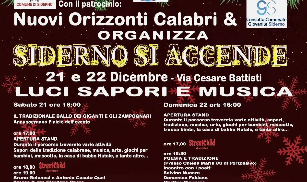 Siderno, due giorni di magia natalizia tra tradizione e cultura