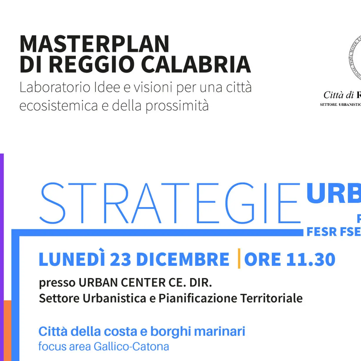 Masterplan di Reggio, un laboratorio per costruire strategie urbane sostenibili e inclusive per il futuro