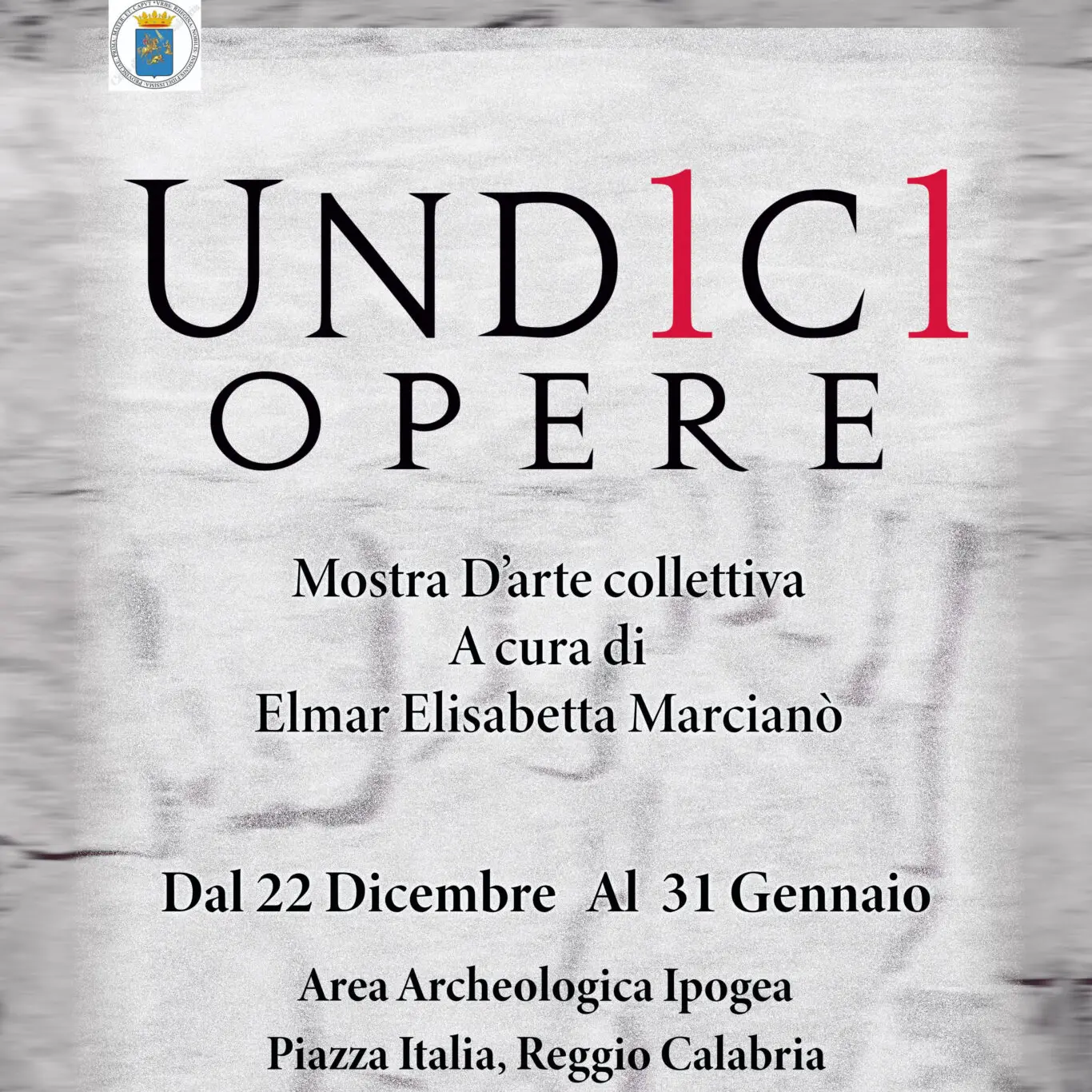 \"Undici Opere\", la mostra collettiva presso l'ipogeo di Piazza Italia a Reggio