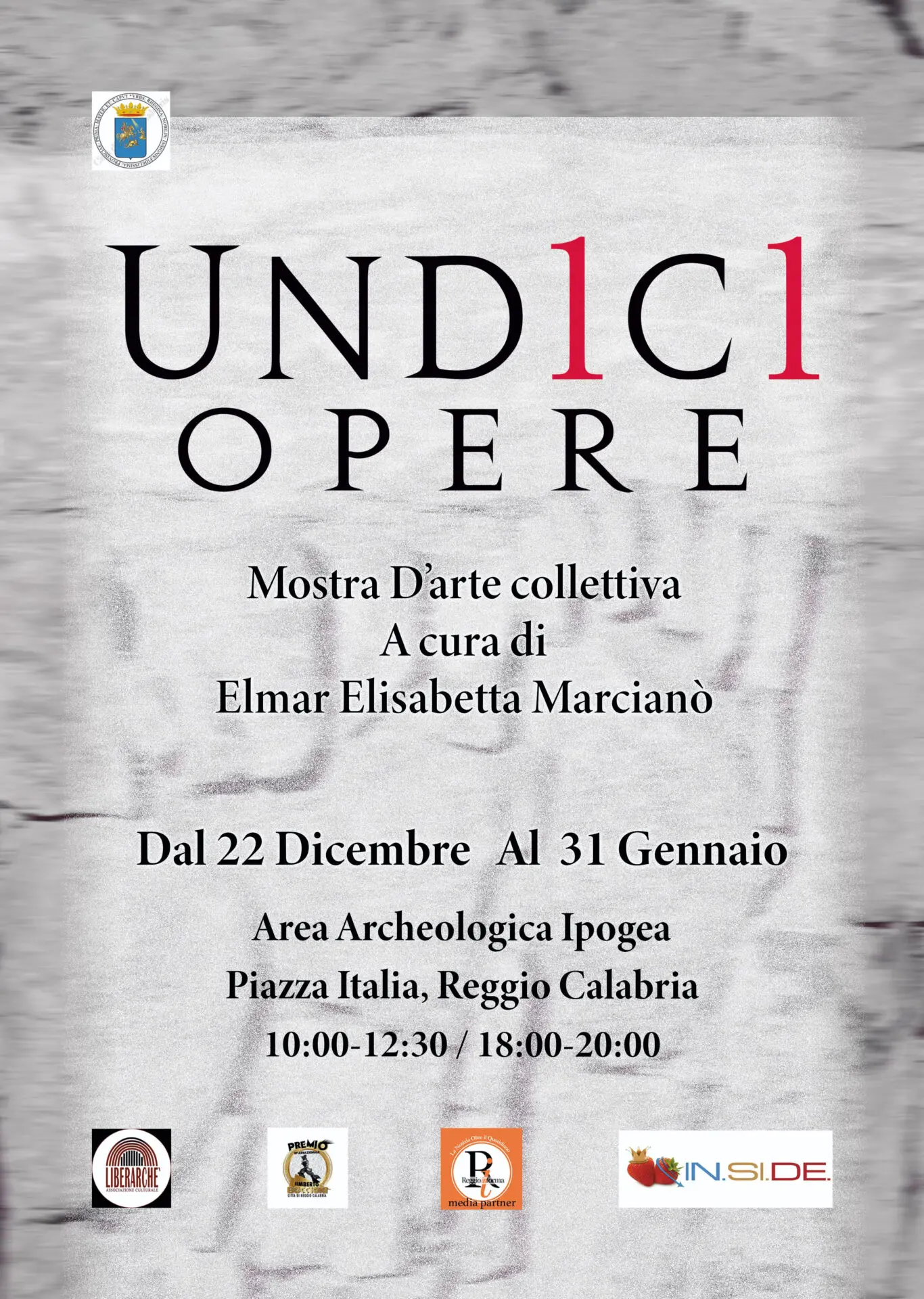 \"Undici Opere\", la mostra collettiva presso l'ipogeo di Piazza Italia a Reggio