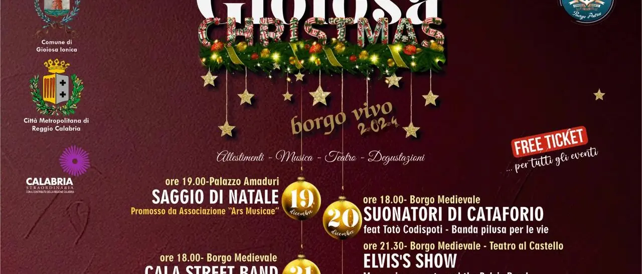 Parte Gioiosa Borgo Vivo 2024, fino al 6 gennaio un programma ricco di iniziative
