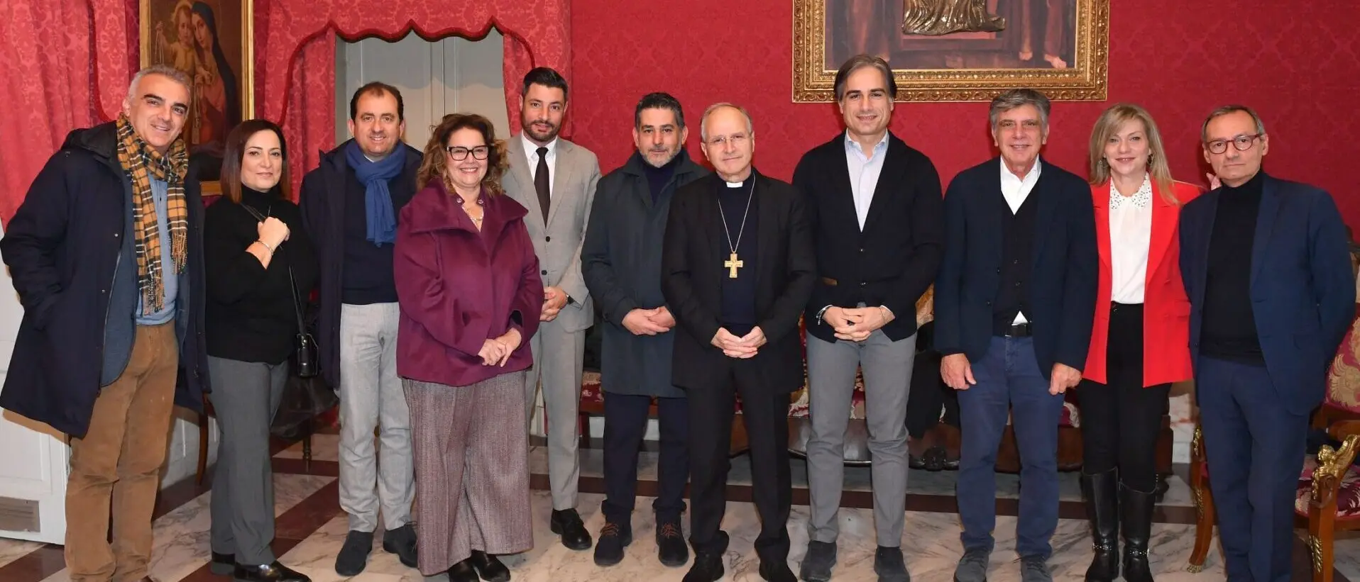 In Curia il tradizionale scambio di auguri del sindaco Falcomatà con l'Arcivescovo Monsignor Morrone