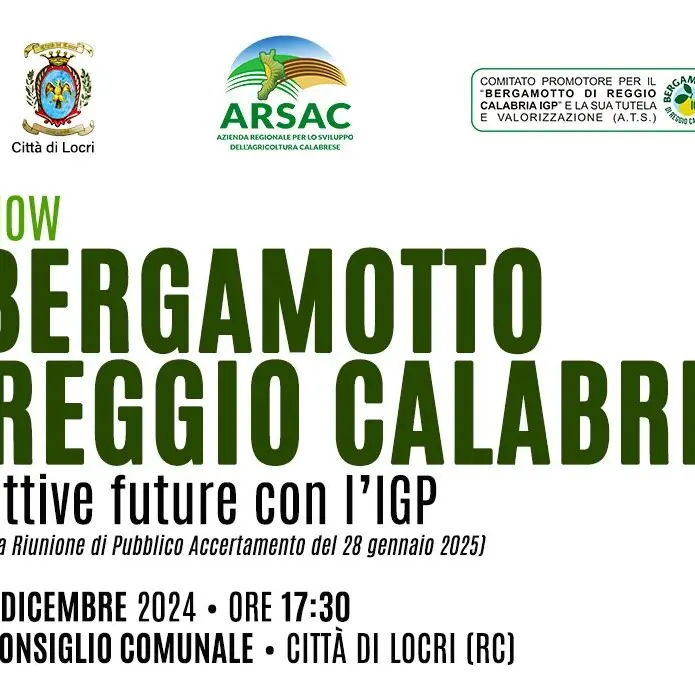 Bergamotto e prospettive future con l’IGP, il talk previsto a Locri