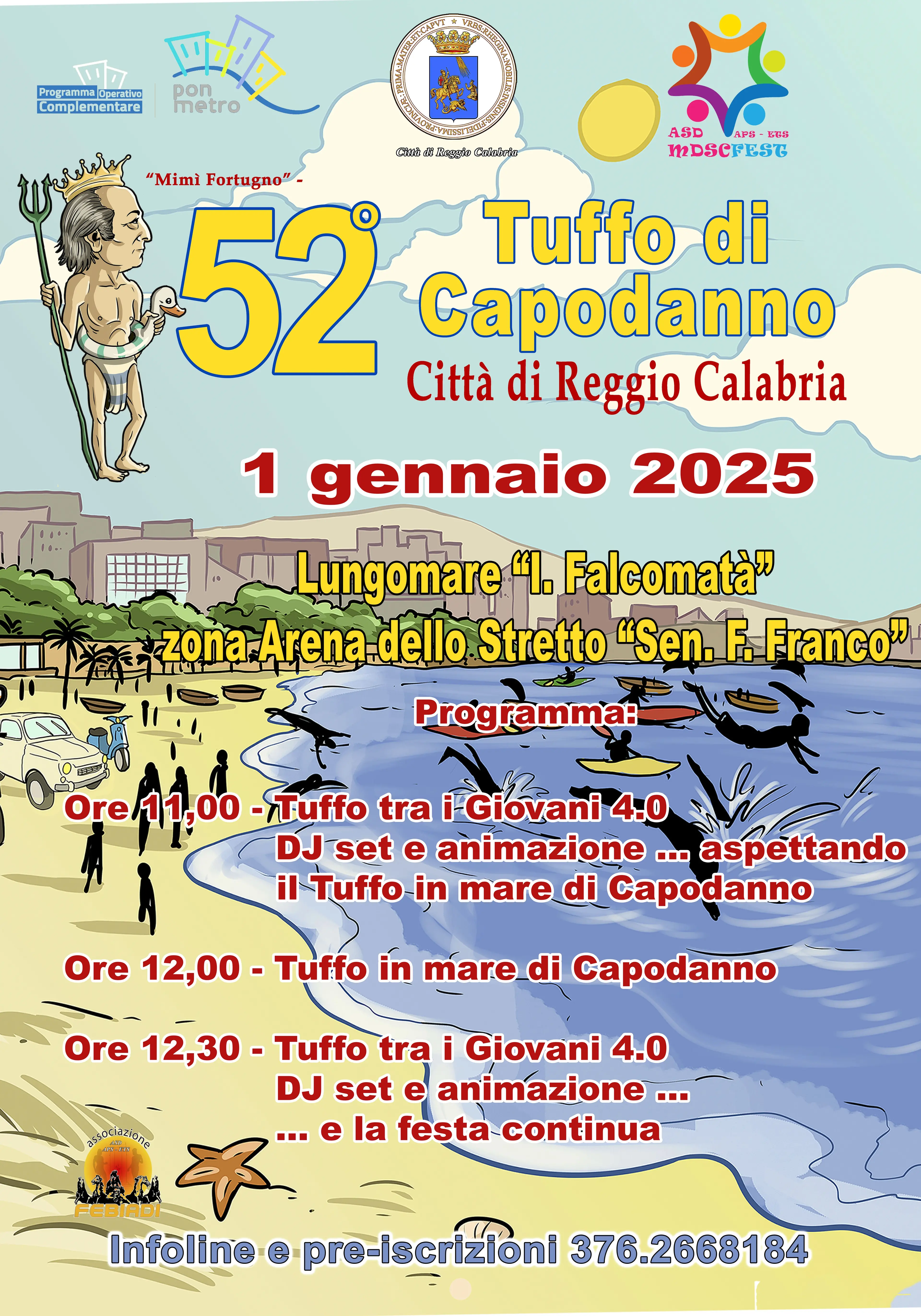 Reggio si prepara per il tradizionale tuffo in mare di Capodanno