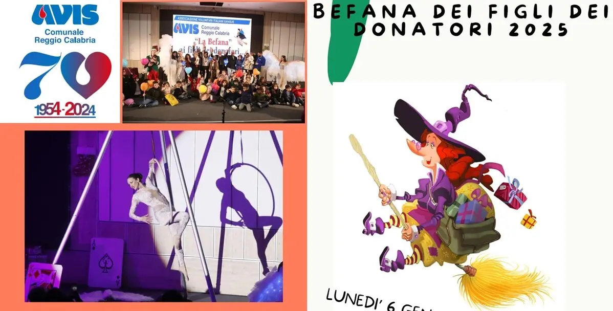 La magia di uno spettacolo e la gioia della gratuità, a Reggio torna la Befana Avis 2025
