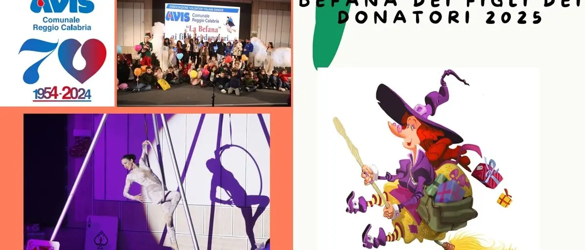 La magia di uno spettacolo e la gioia della gratuità, a Reggio torna la Befana Avis 2025