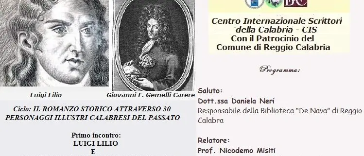Reggio, il Cis della Calabria promuove incontro su Luigi Lilio e Giovanni Francesco Gemelli Careri