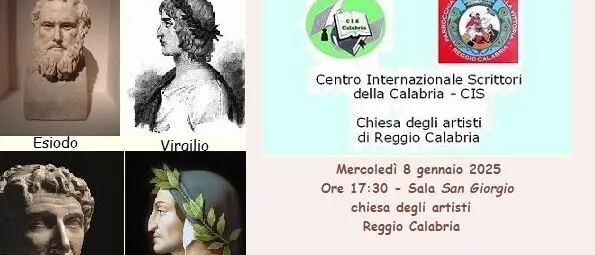 Reggio, il Cis della Calabria promuove l'incontro \"Il tempo mitico dell’età dell’oro: Esiodo, Virgilio, Orazio, Ovidio, Dante\"