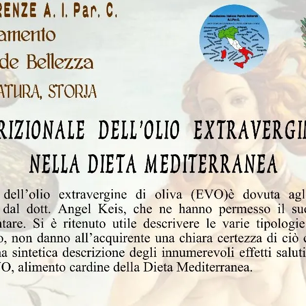 Appuntamento a Palazzo Alvaro con la conferenza Aiparc: \"Ruolo nutrizionale dell'olio extravergine di oliva nella dieta mediterranea\"