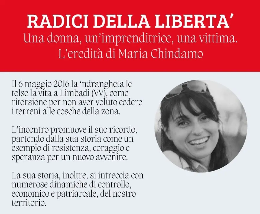 L'iniziativa di ANPI in memoria di Maria Chindamo \"Radici della Libertà\"