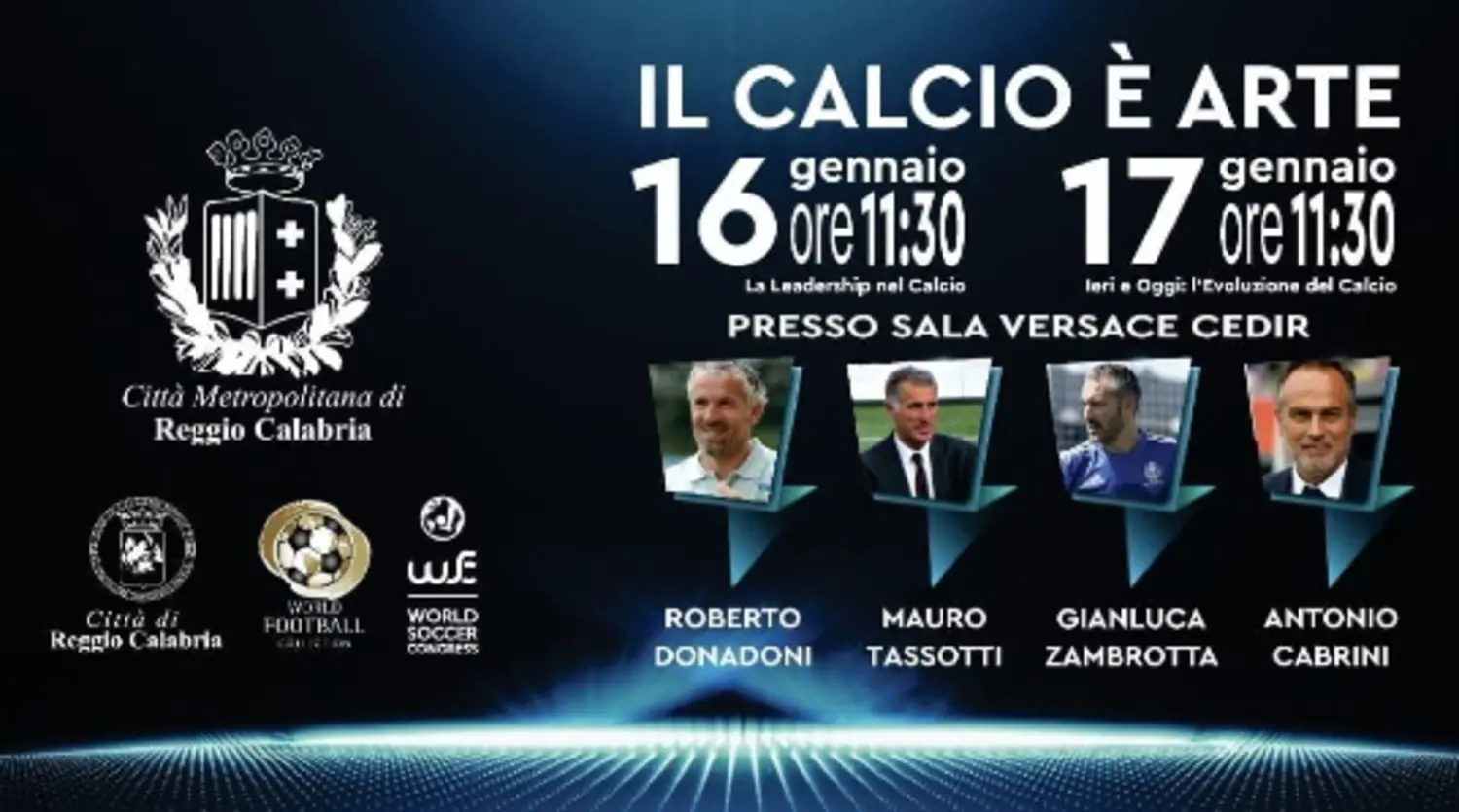 Rinviata la seconda conferenza \"Il Calcio è Arte\" all'Auditorium del Cedir