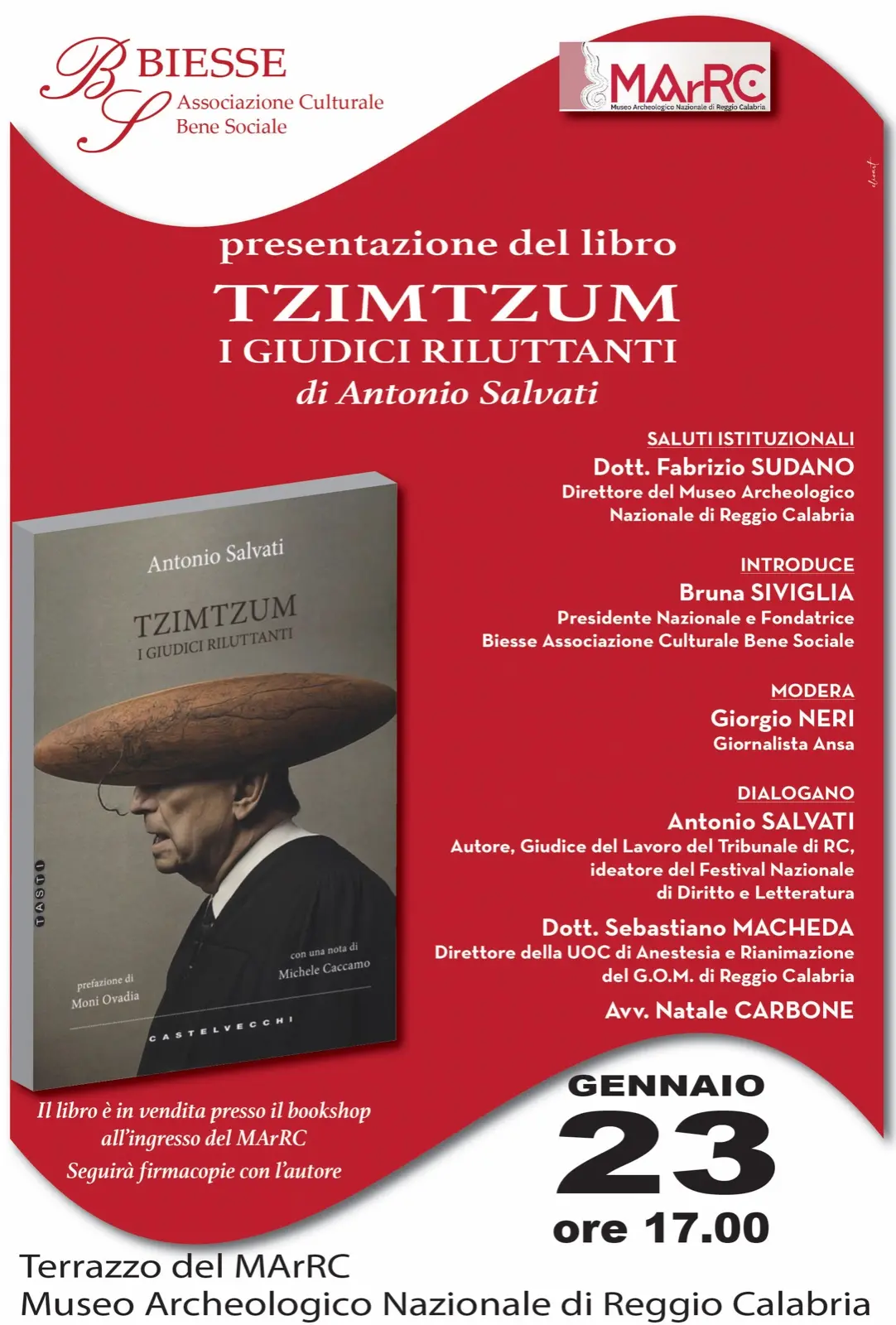 Reggio, al Museo la presentazione del libro \"TzimTzum i giudici riluttanti\"