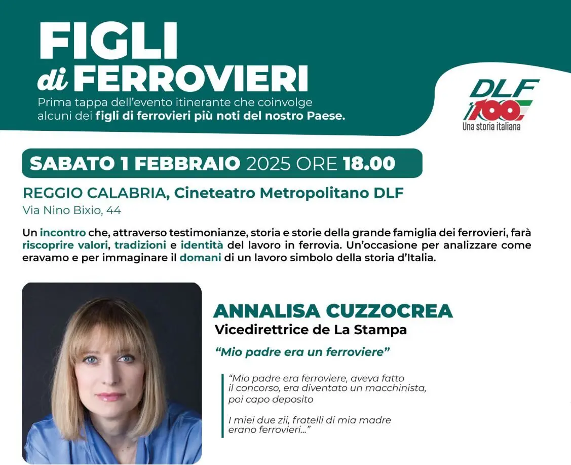 \"Figli di ferrovieri\": la prima nazionale a Reggio Calabria inaugura le celebrazioni per i 100 anni del DLF