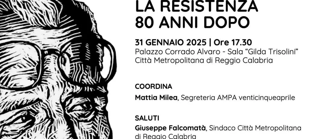 Reggio, il 31 gennaio il convegno \"La Resistenza 80 anni dopo\"