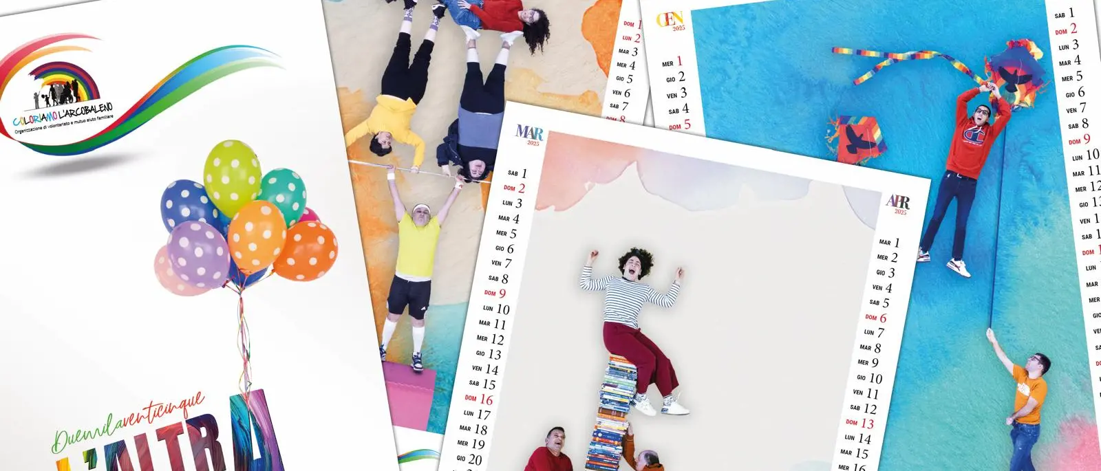 Il Calendario 2025 di Coloriamo l’Arcobaleno che cambia il modo di vedere la disabilità