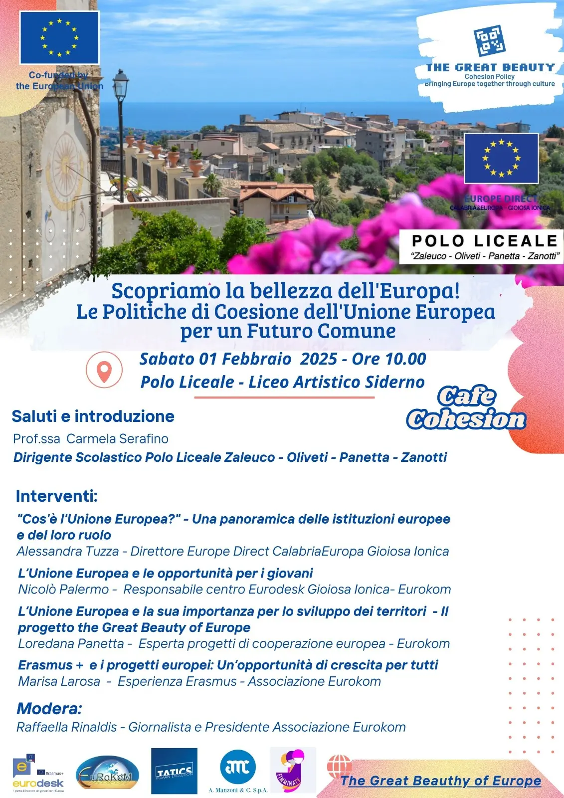 A Siderno l'evento \"Scopriamo la bellezza dell’Europa! Le politiche di coesione dell’Unione europea per un futuro comune\"
