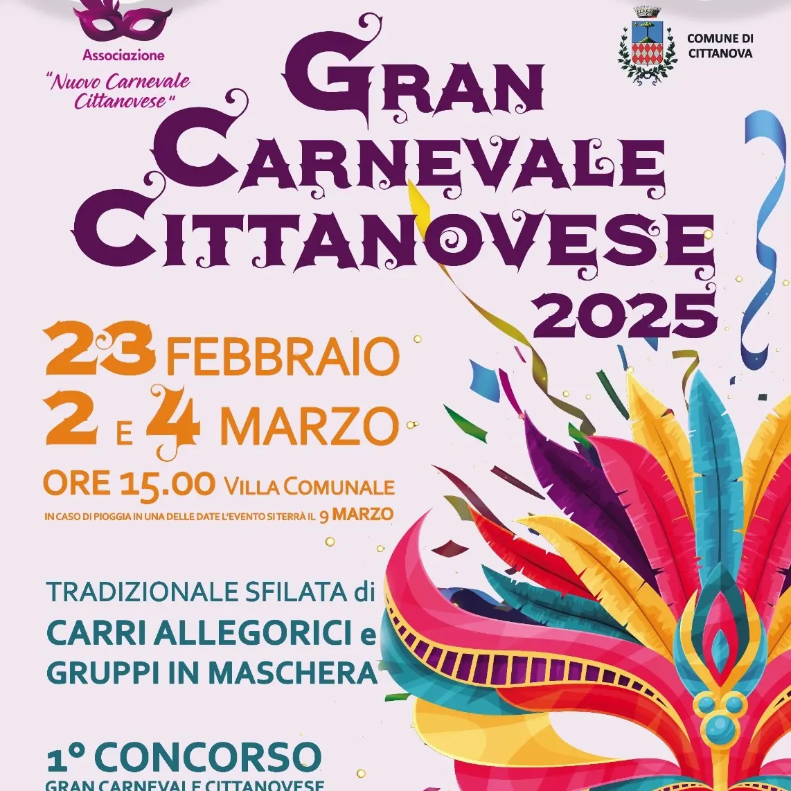 Cittanova, si rinnova il consueto appuntamento con il \"Gran Carnevale\"