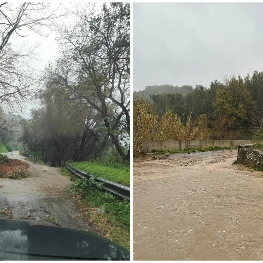 Maltempo in Calabria, frana a Terranova Sappo Minulio