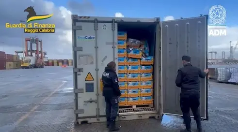Guardia di Finanza sequestra 27 kg di cocaina al porto di Gioia Tauro