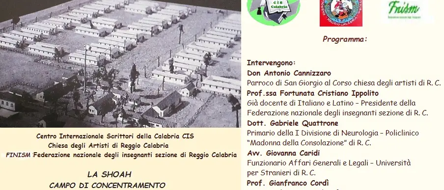 Reggio, il 5 febbraio l'incontro “Ferramonti di Tarsia il più grande campo di concentramento italiano per ebrei stranieri”