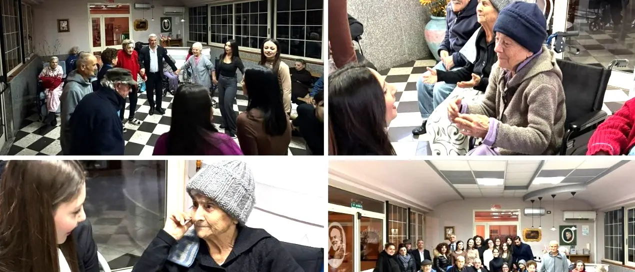 San Ferdinando, le ragazze del Servizio civile regalano sorrisi agli anziani della casa di riposo Padre Pio