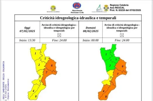 Allerta arancione in provincia di Reggio: a Gioia Tauro e Sant'Eufemia scuole chiuse