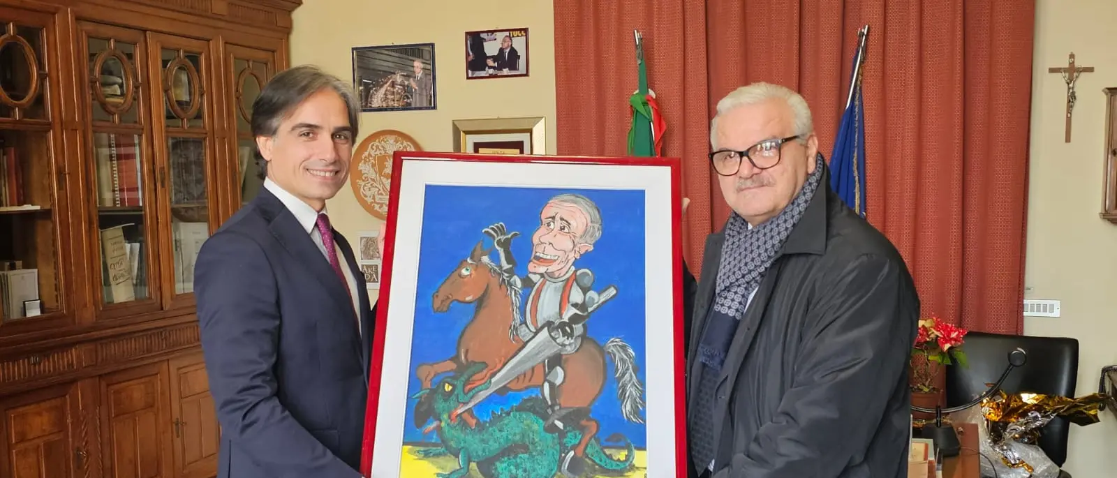 A palazzo San Giorgio l’omaggio dell’artista Antonio Federico in ricordo di Italo Falcomatà