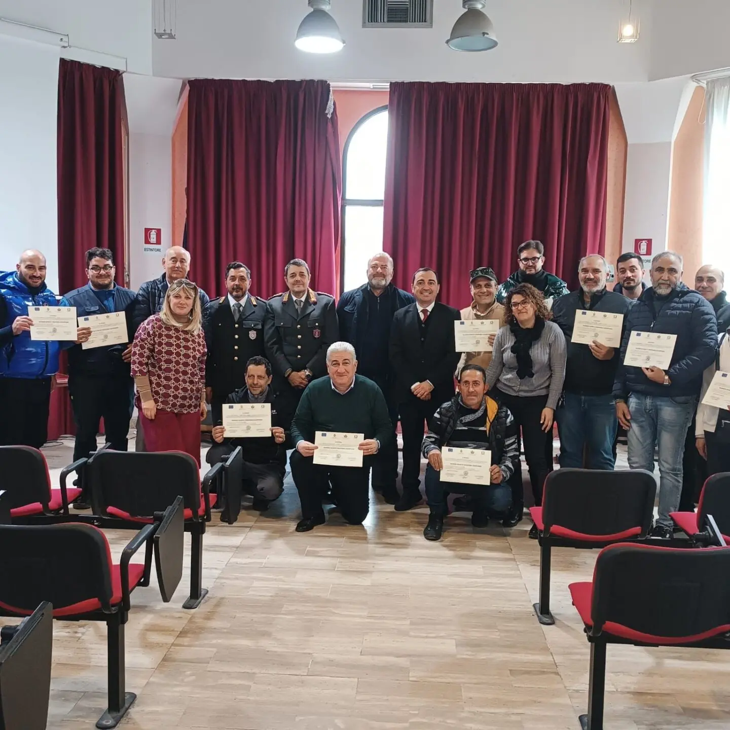 Reggio, consegnati gli attestati di qualifica del corso per Guardia giurata venatoria volontaria