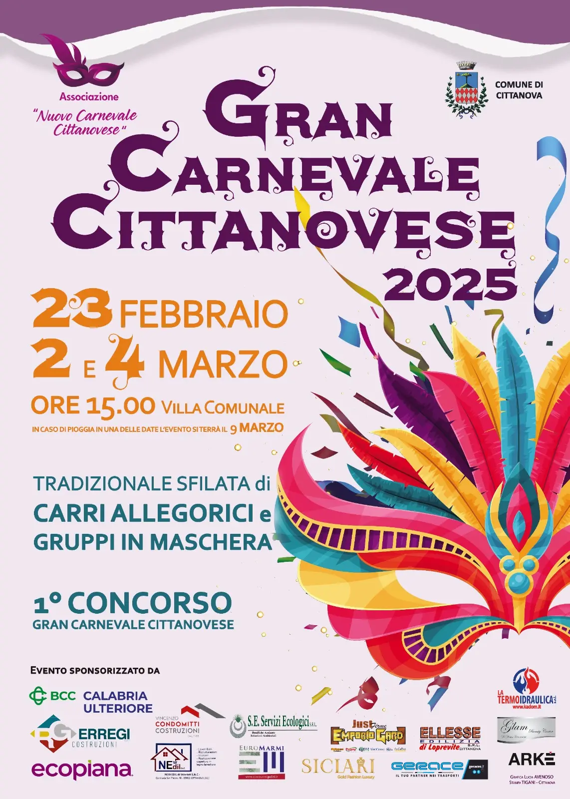 Tutto pronto per il Gran Carnevale Cittanovese 2025