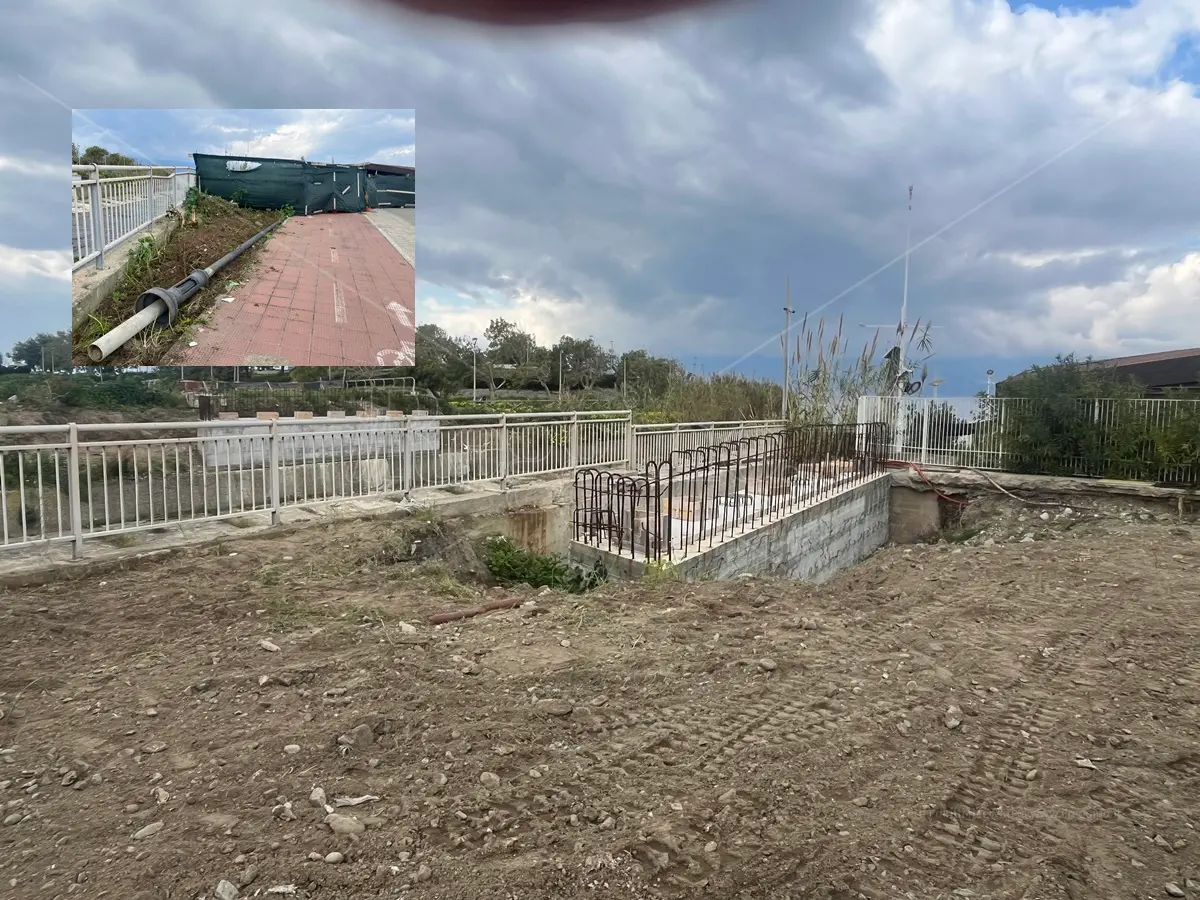 Reggio, cantiere del ponte Calopinace prossimo alla riattivazione: area ripulita e ripristinata la recinzione - FOTO