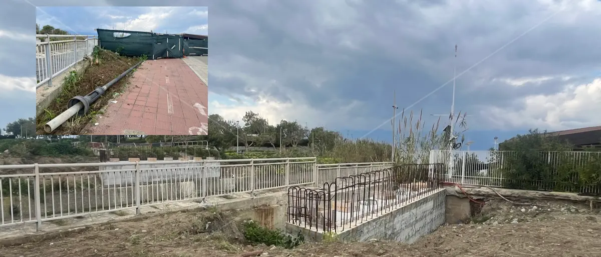 Reggio, cantiere del ponte Calopinace prossimo alla riattivazione: area ripulita e ripristinata la recinzione - FOTO