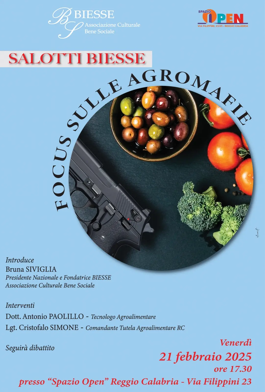 Reggio, il 21 febbraio incontro rivolto al tema delle agromafie e delle frodi alimentari