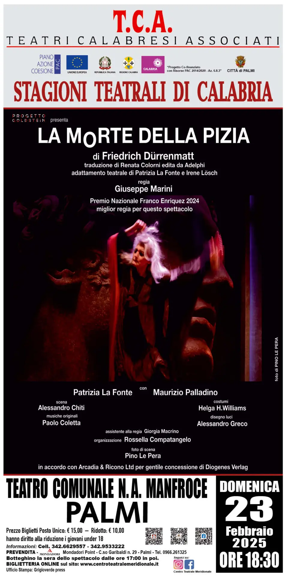 Lo spettacolo teatrale \"La morte della Pizia\" in scena a Locri e a Palmi