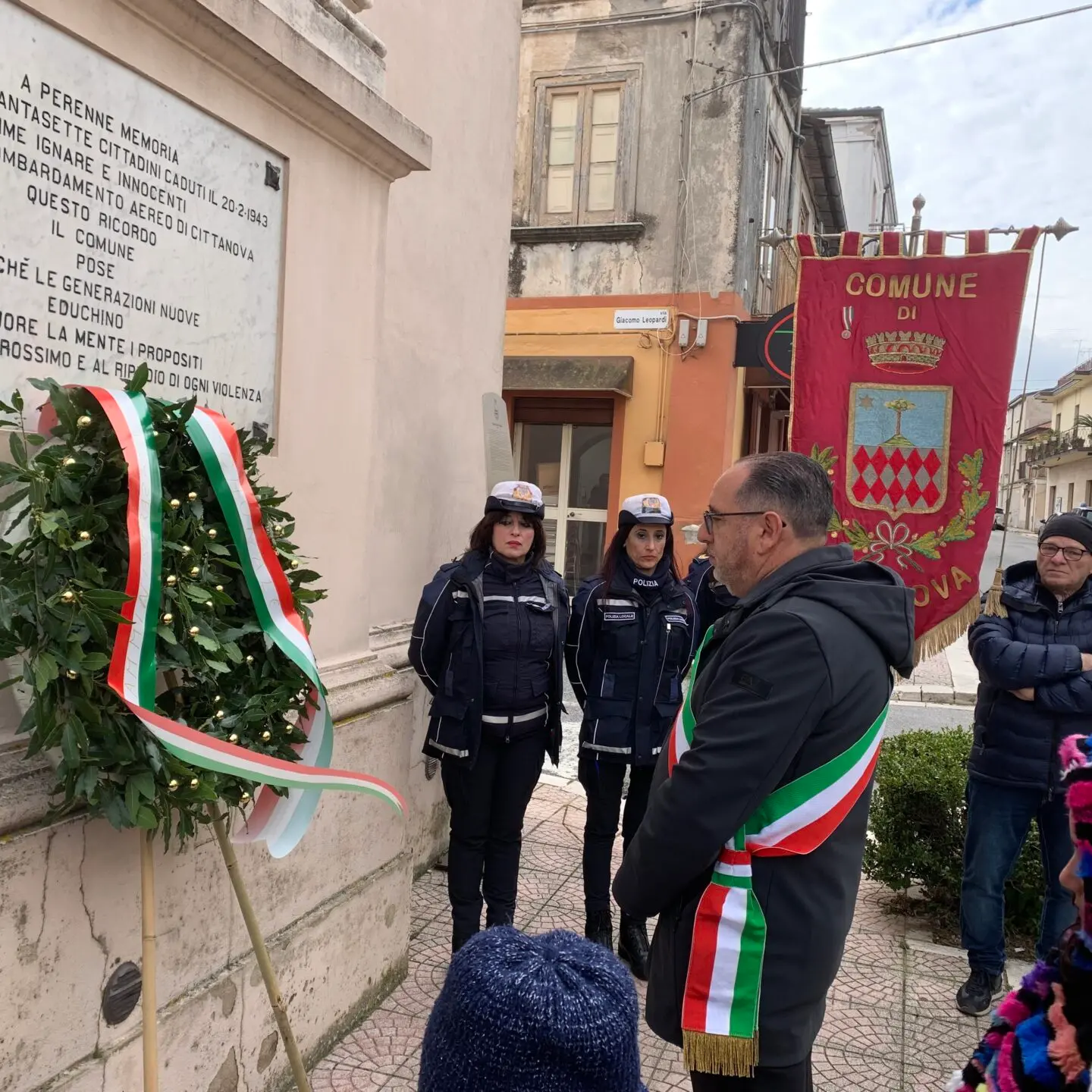 A Cittanova la commemorazione delle vittime del Bombardamento alleato del 1943
