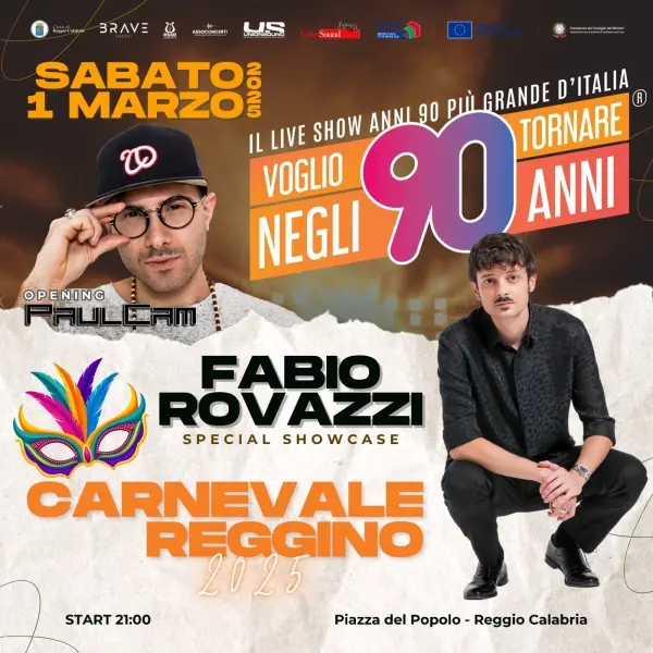 Reggio Calabria, tutto pronto per il Carnevale 2025: tra gli ospiti Rovazzi e il Circo Bianco