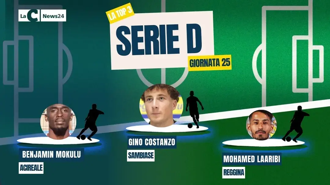 Serie D, il bolide di Costanzo e l’arcobaleno di Laaribi lanciano Sambiase e Reggina. Mokulu frena la capolista: ecco la Top 3