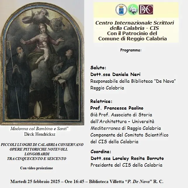 Reggio, il 25 febbraio appuntamento promosso dal Cis della Calabria