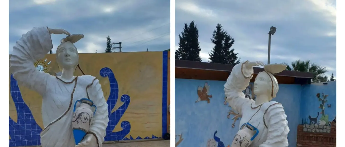 A Roccella Ionica la statua della dea Teti nel \"Parco degli Dei\"