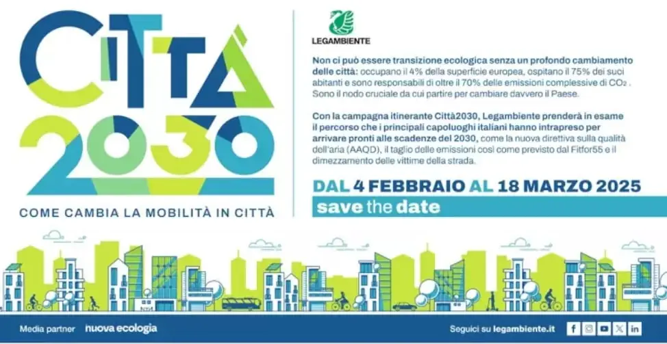 “Città2030”, Legambiente lancia il questionario sulla mobilità urbana